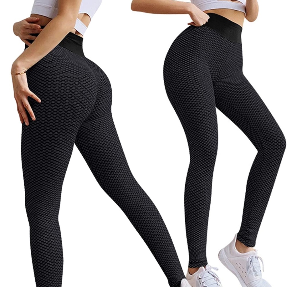 Ruched Butt Lifting High Waist Tummy Control Stretchy Workout Legging | Large